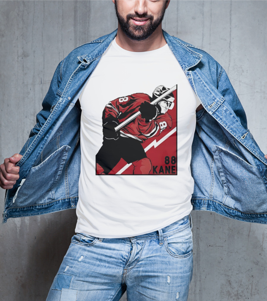 Patrick Kane 88 Chicago Blackhawks Comic Style Hockey Player T-Shirt