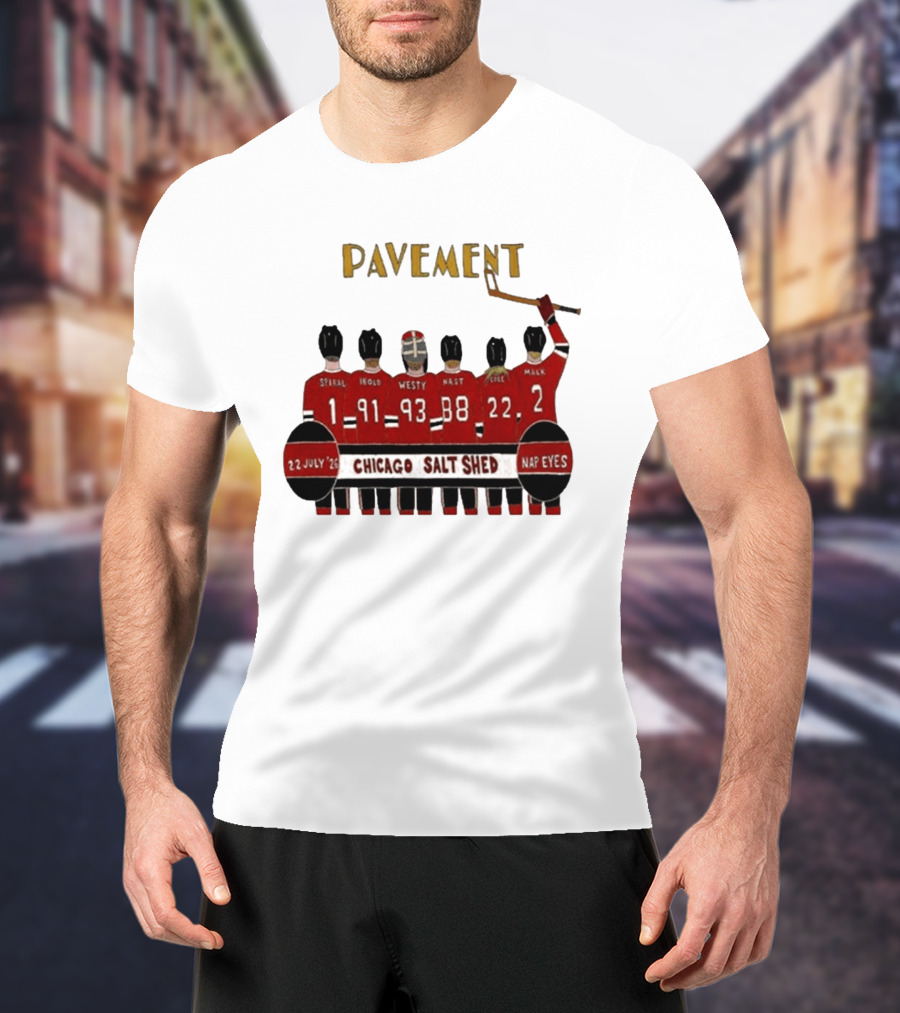 Pavement Chicago Salt Shed July 22 2026 Hockey Theme Nap Eyes Event T-Shirt