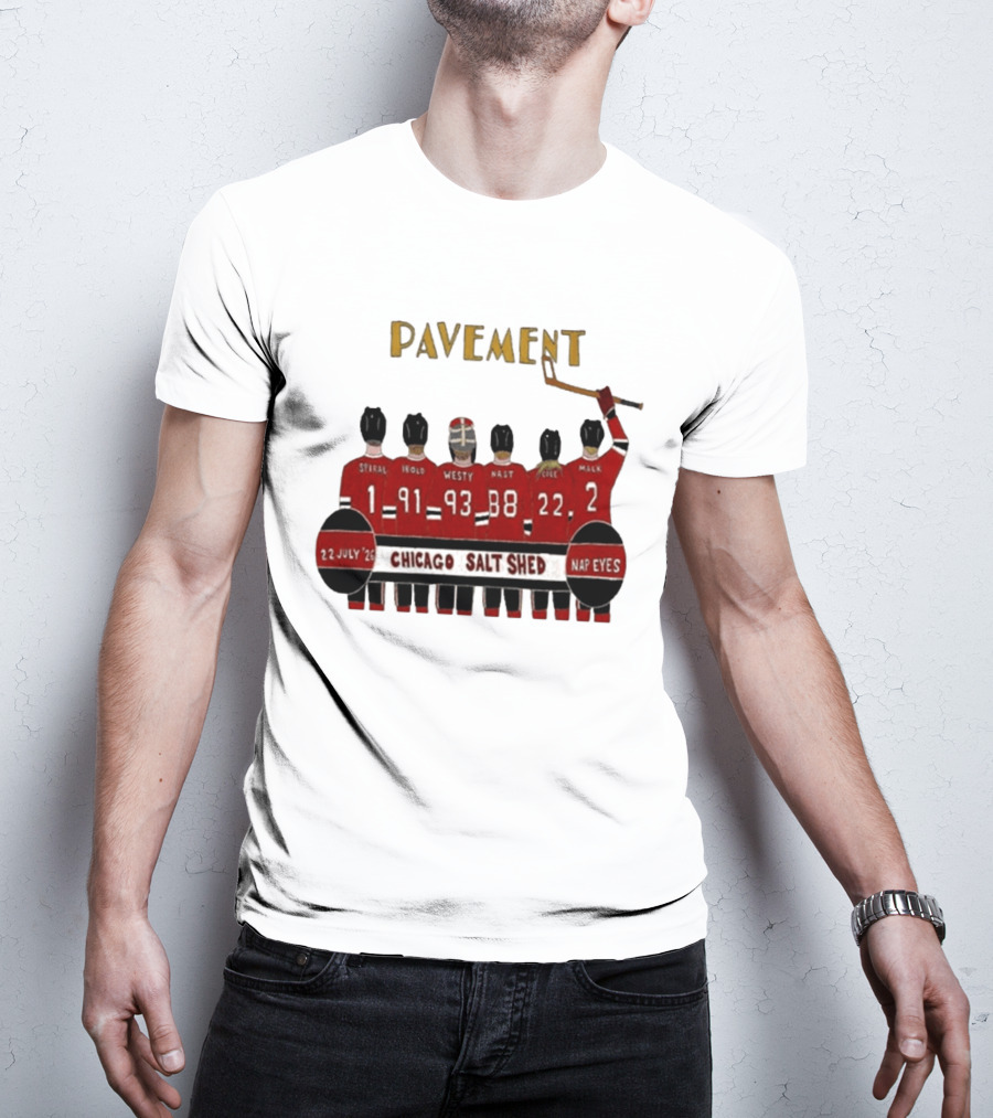 Pavement Chicago Salt Shed July 22 2026 Hockey Theme Nap Eyes Event T-Shirt