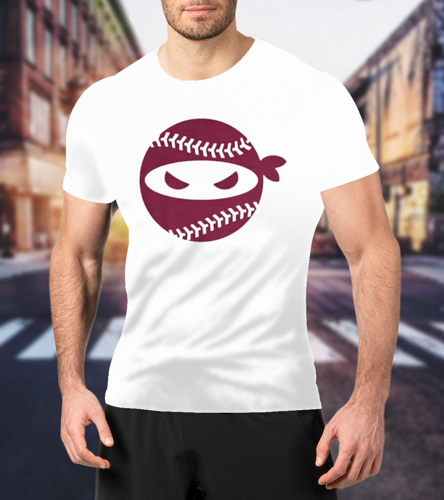 Pitching Ninja Baseball Emblem Emily's Fight T-Shirt