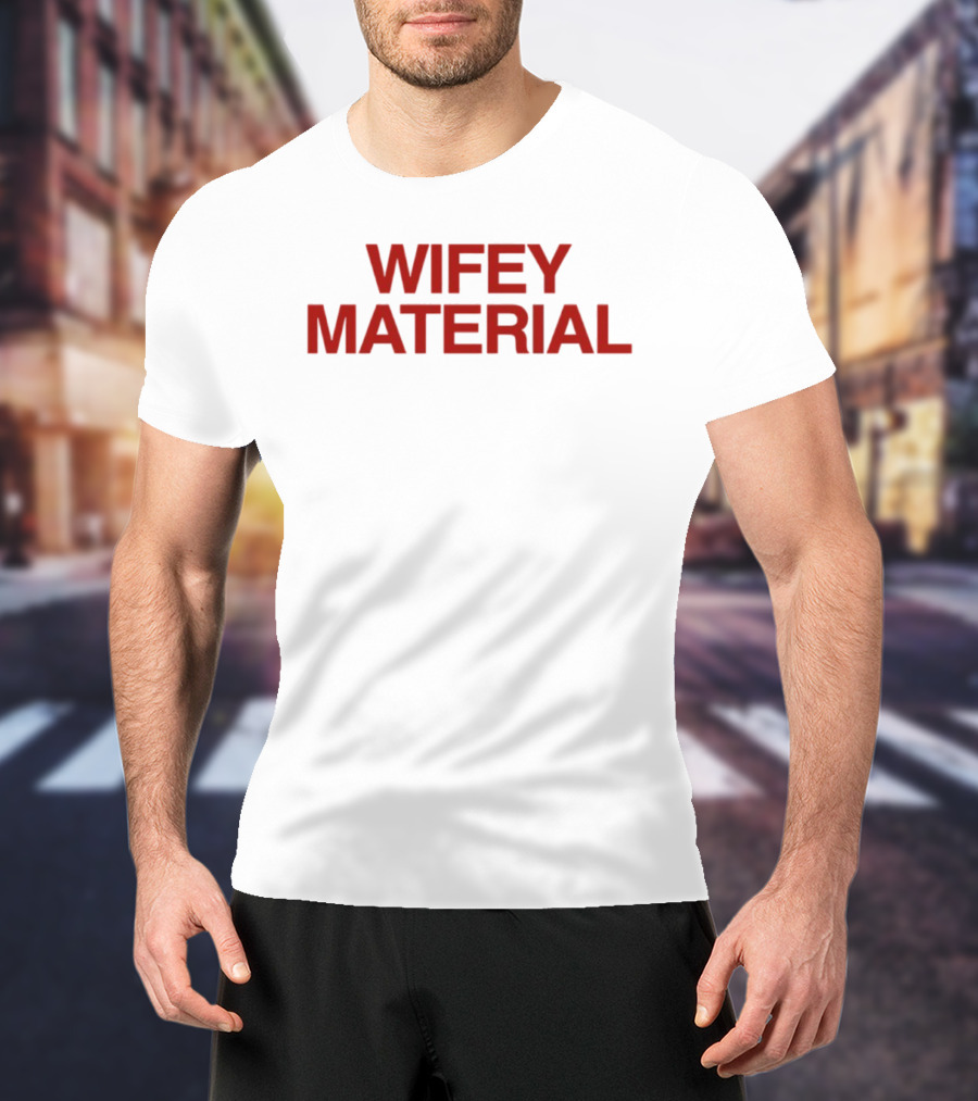 Wifey Material Bold Red T-Shirt
