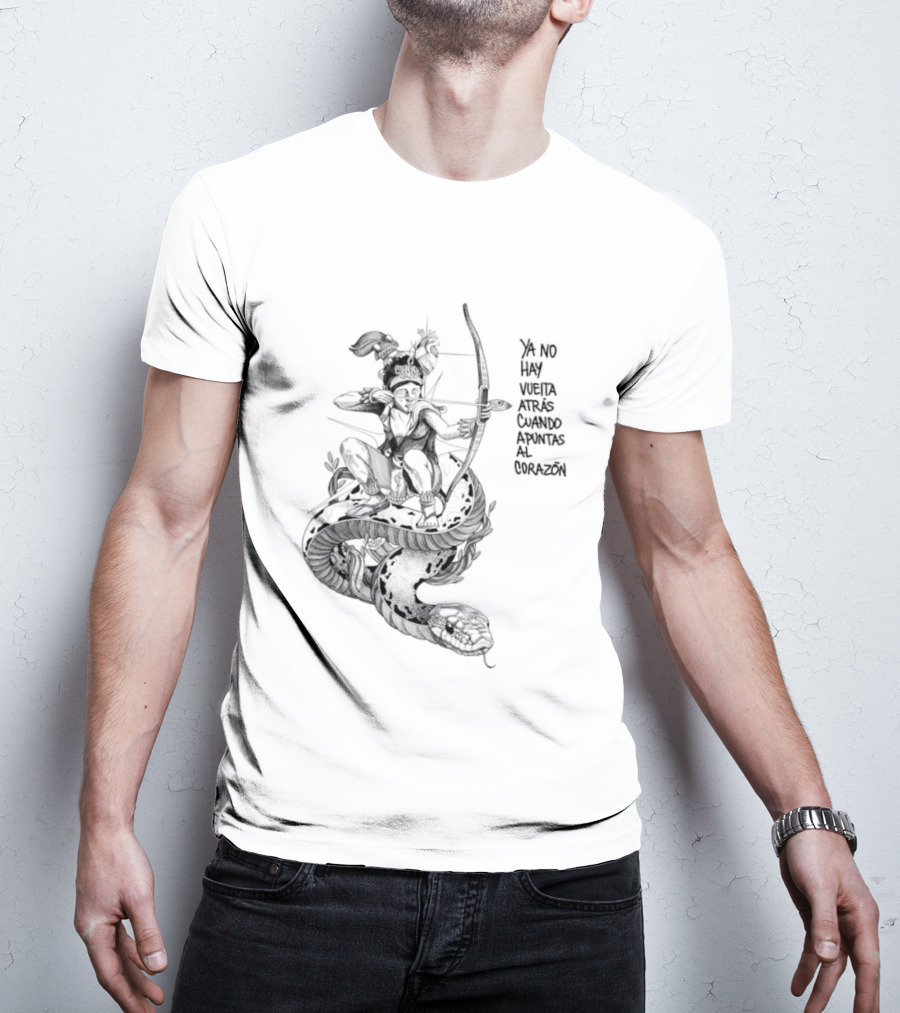 Ya No Hay Vuelta Atrás Cuando Apuntas Al Corazón Arco Y Flecha Silueta T-Shirt