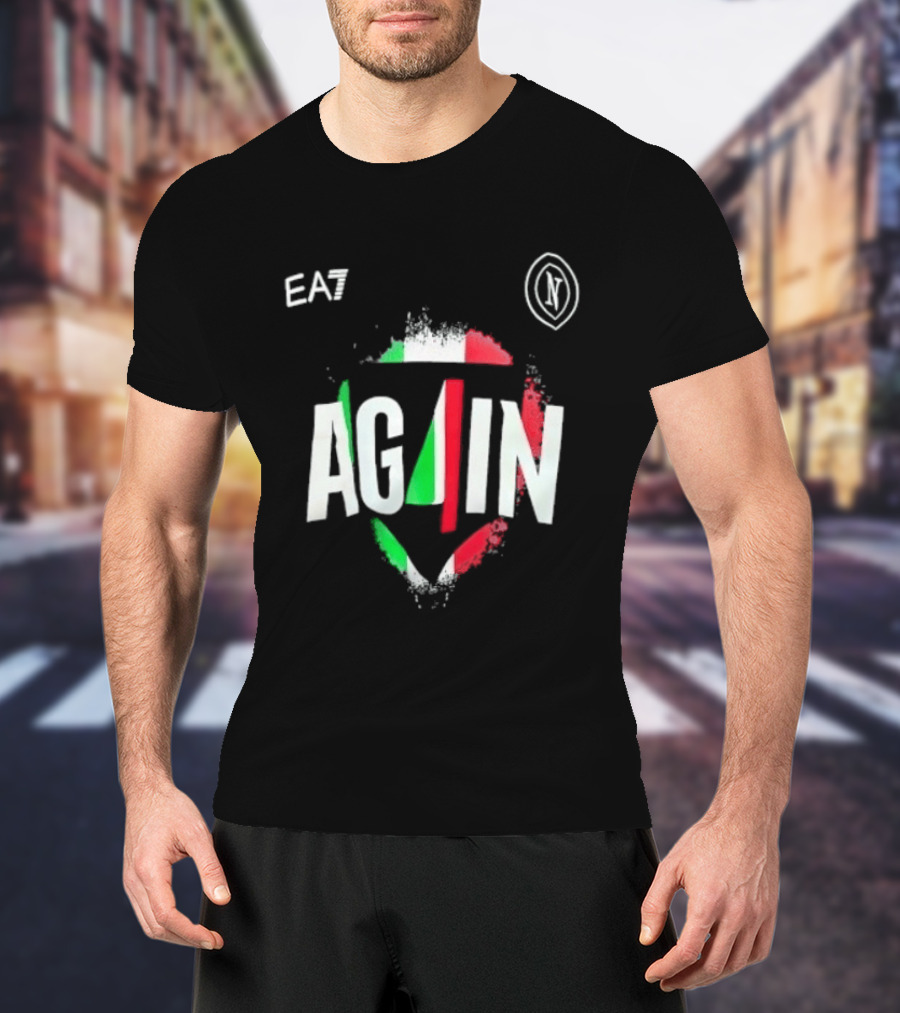 EA7 AG4IN Italian Flag T-Shirt