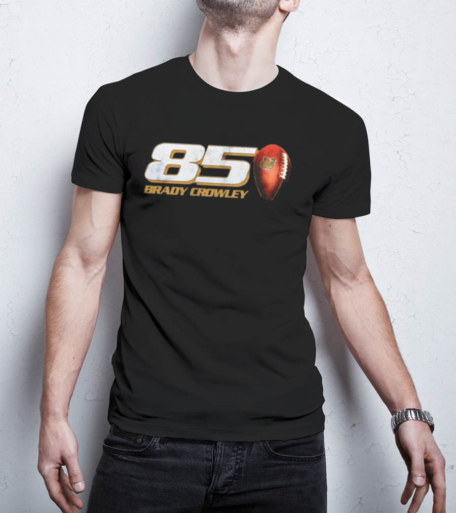 85 Brady Crowley Football Bear T-Shirt