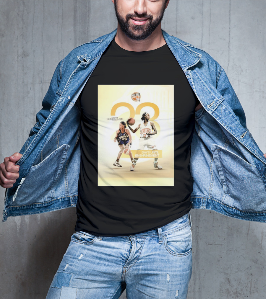 Chamique Holdsclaw Basketball Hall Of Fame 2026 Enshrinement Countdown Tennessee Mystics Number 23 T-Shirt