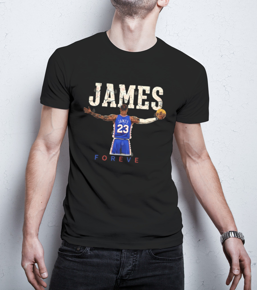 James 23 Forever Philadelphia 76ers Lebron James NBA T-Shirt