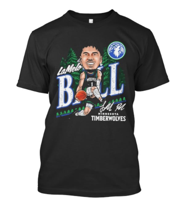 LaMelo Ball Minnesota Timberwolves Basketball Player Caricature T-Shirt