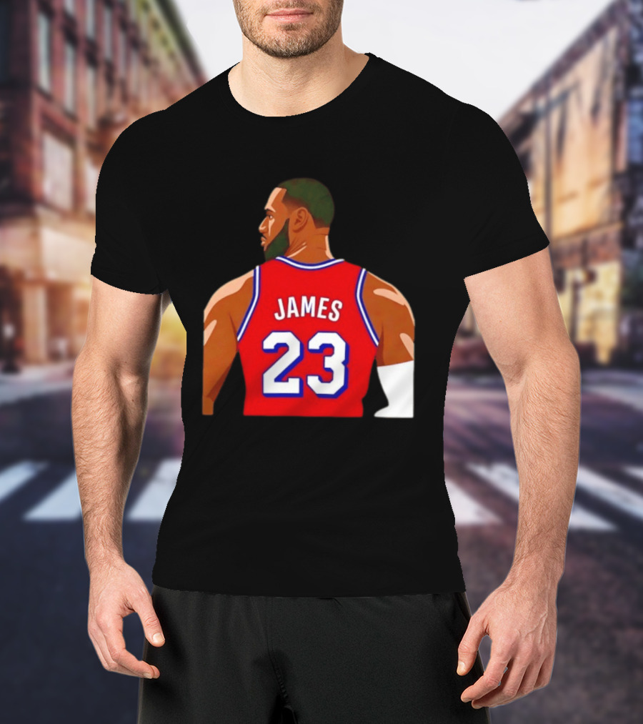 Lebron James 23 Philadelphia 76ers Red Jersey T-Shirt