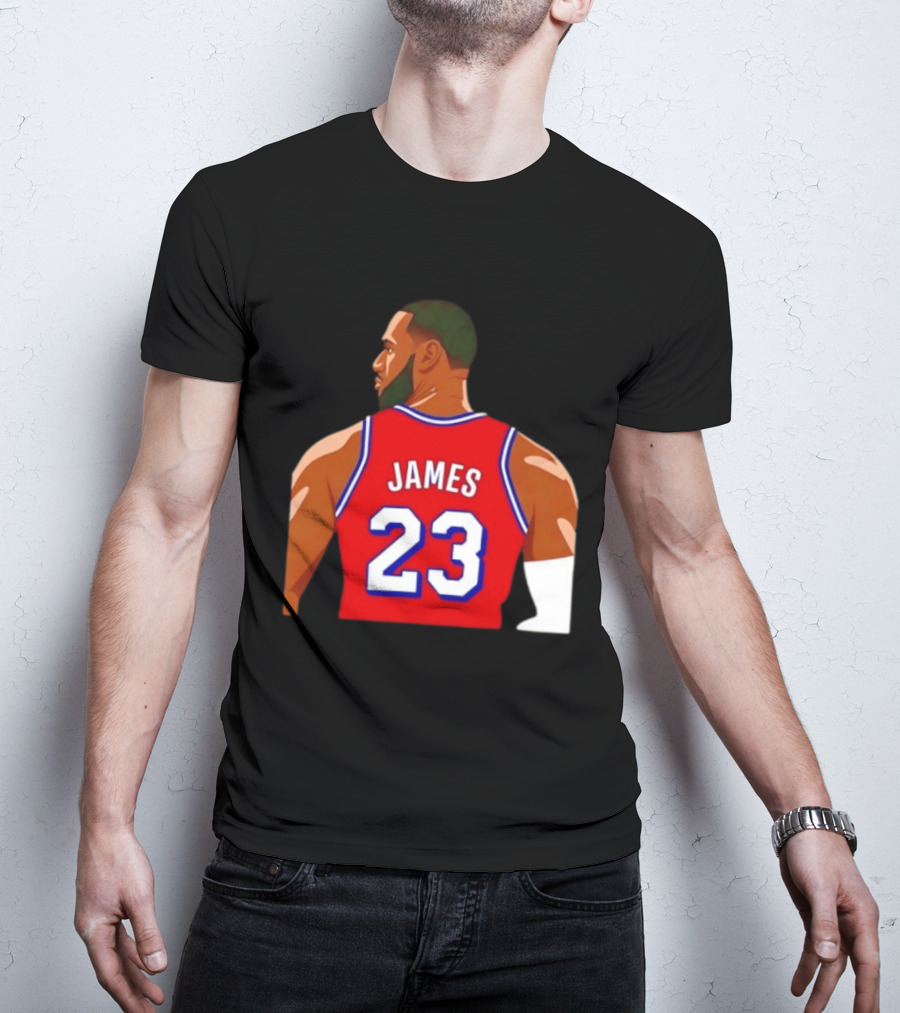 Lebron James 23 Philadelphia 76ers Red Jersey T-Shirt