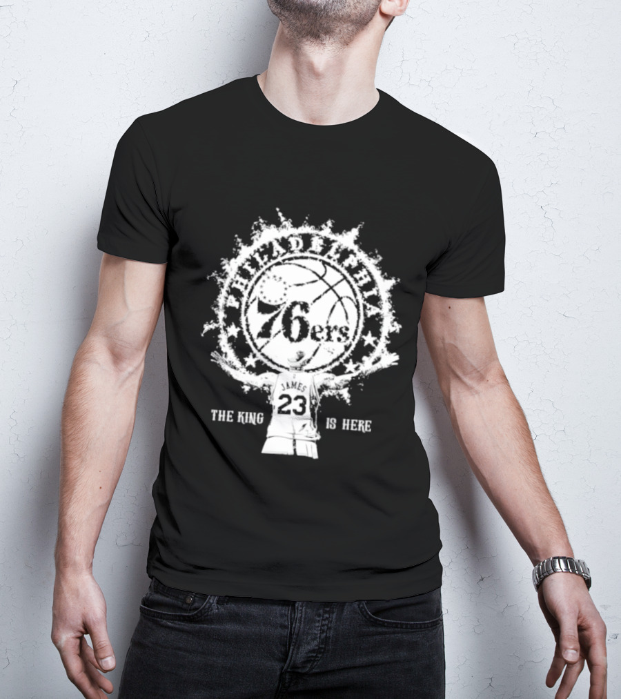 LeBron James 76ers 23 The King Is Here T-Shirt