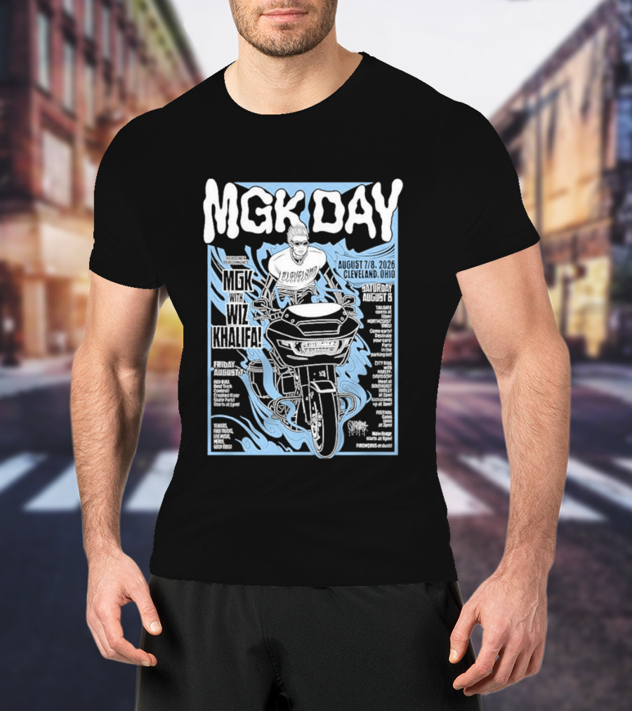 MGK Day Cleveland Ohio MGK Wiz Khalifa August 7 8 2026 T-Shirt