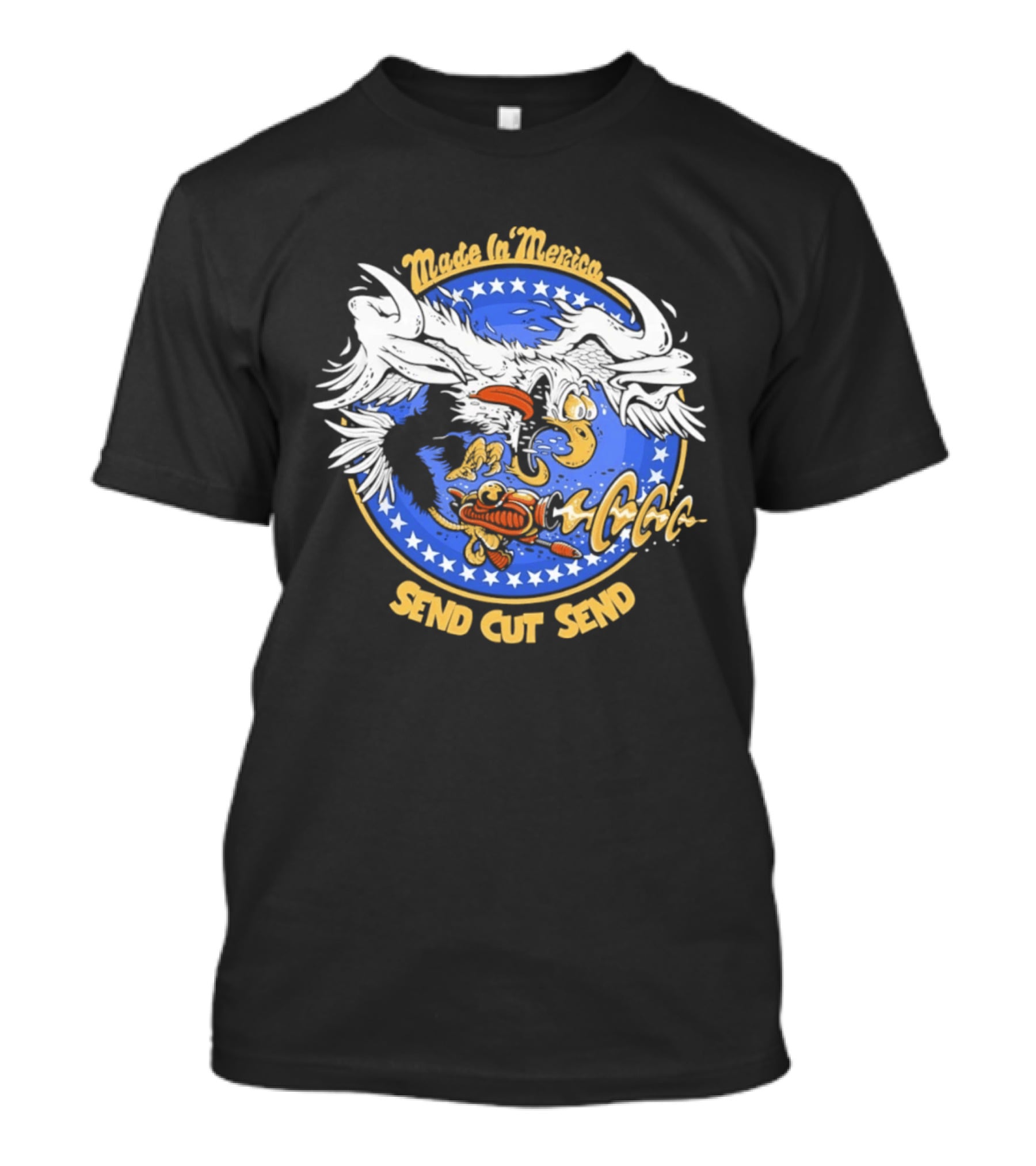 Made In 'Merica Eagle Send Cut Send Stars And Stripes T-Shirt