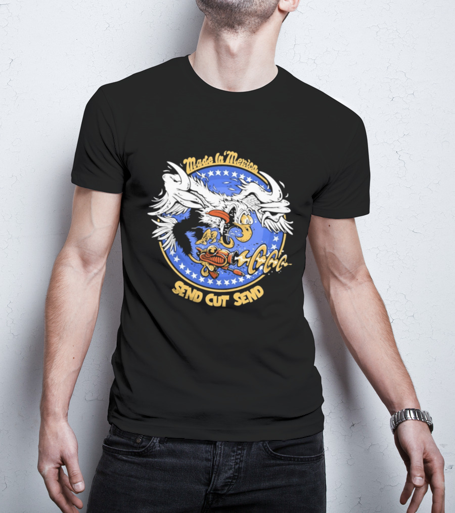 Made In 'Merica Eagle Send Cut Send Stars And Stripes T-Shirt