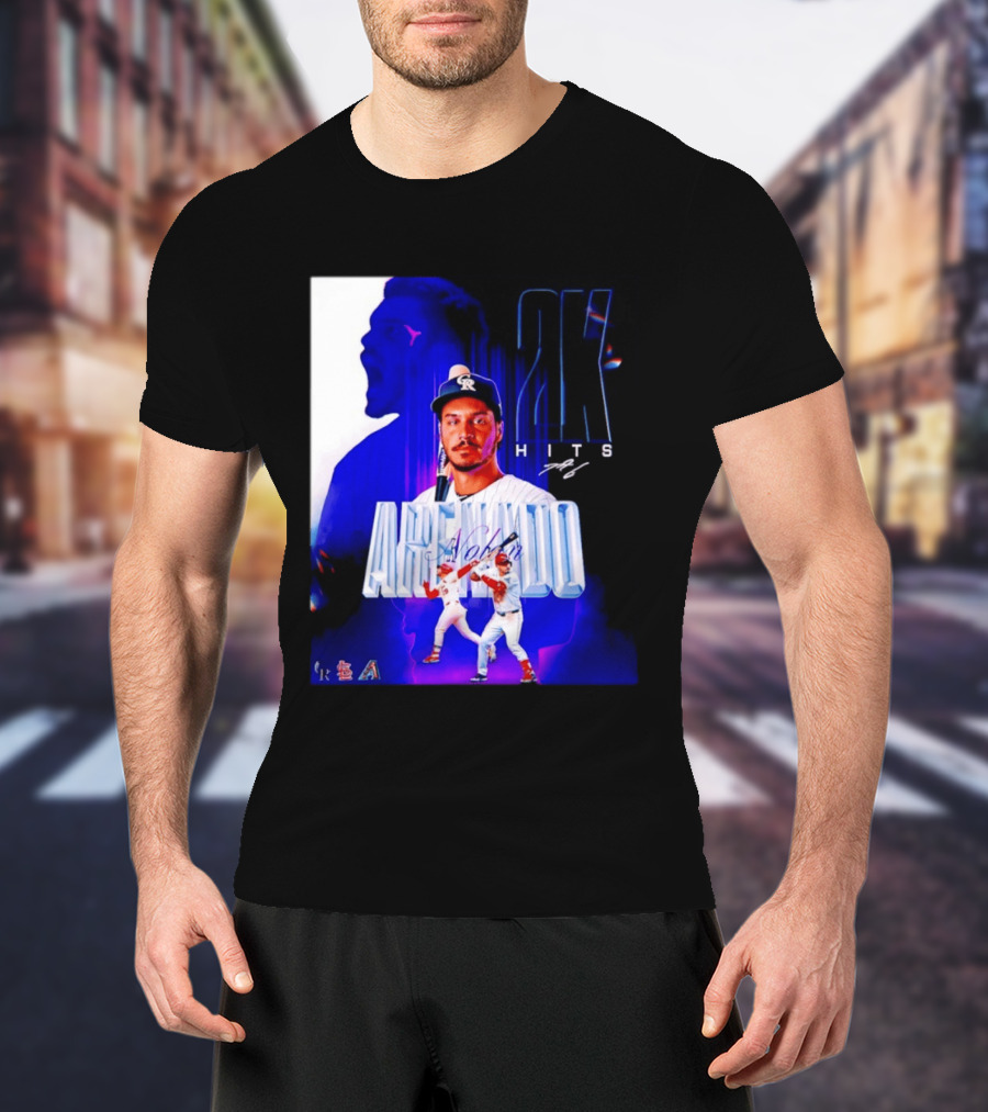 Nolan Arenado 2K Hits Retro Baseball Milestone Celebration T-Shirt