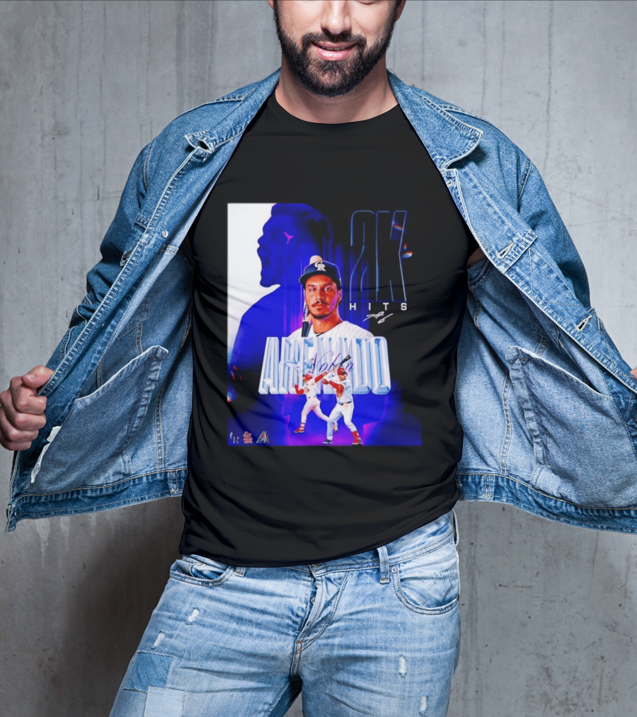 Nolan Arenado 2K Hits Retro Baseball Milestone Celebration T-Shirt