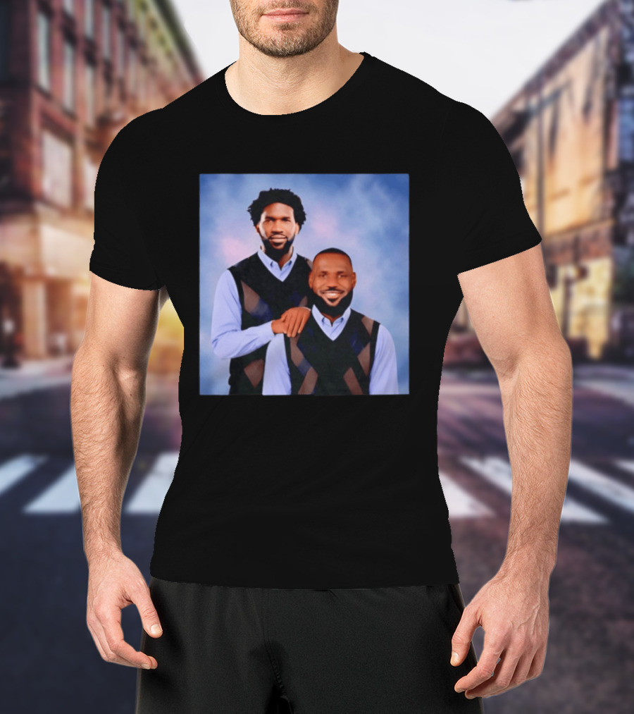 Philadelphia 76ers Lebron James Joel Embiid Step Brothers T-Shirt