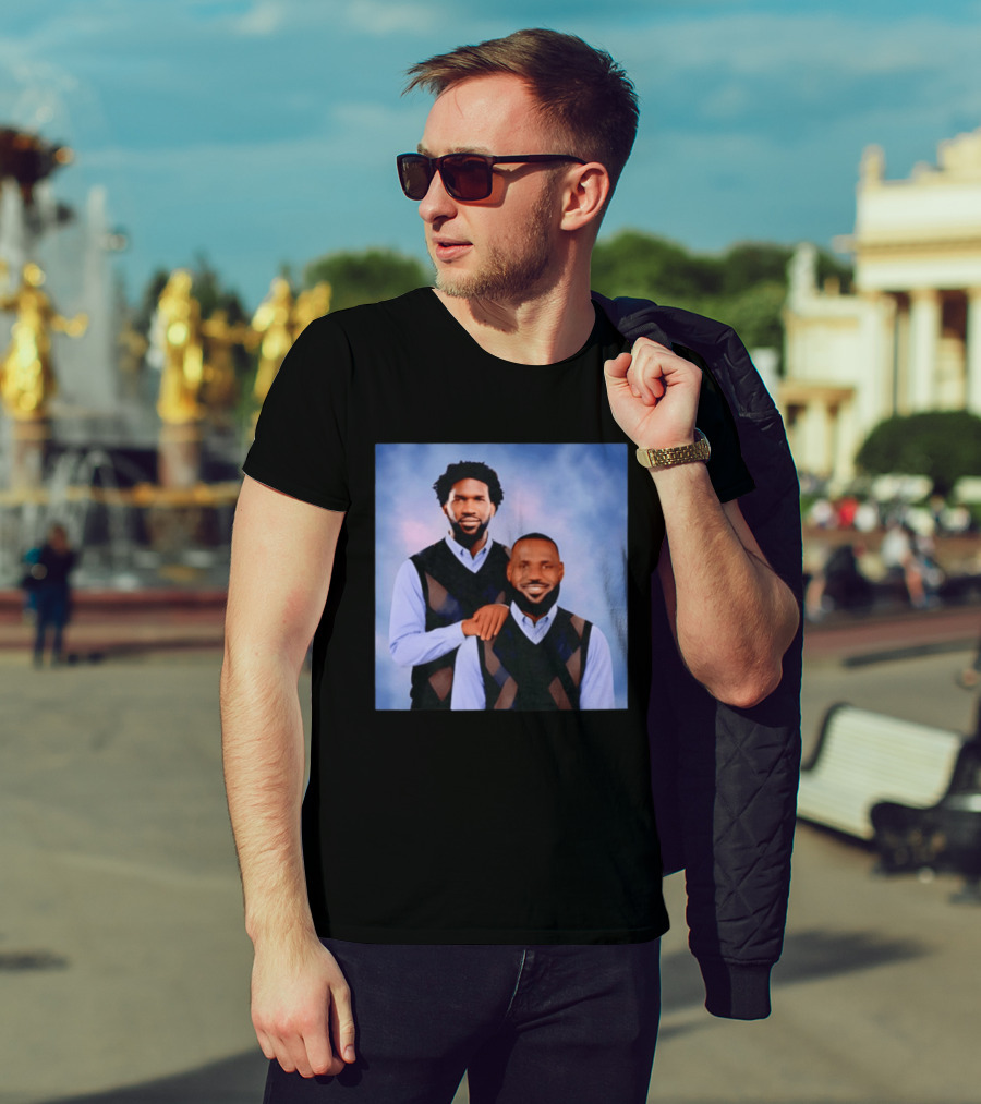 Philadelphia 76ers Lebron James Joel Embiid Step Brothers T-Shirt