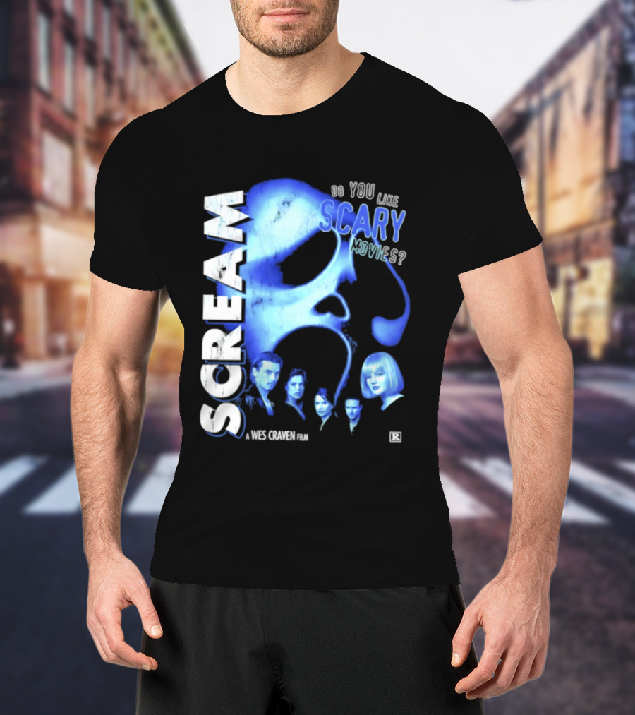 Scream Do You Like Scary Movies A Wes Craven Film Retro Collage T-Shirt