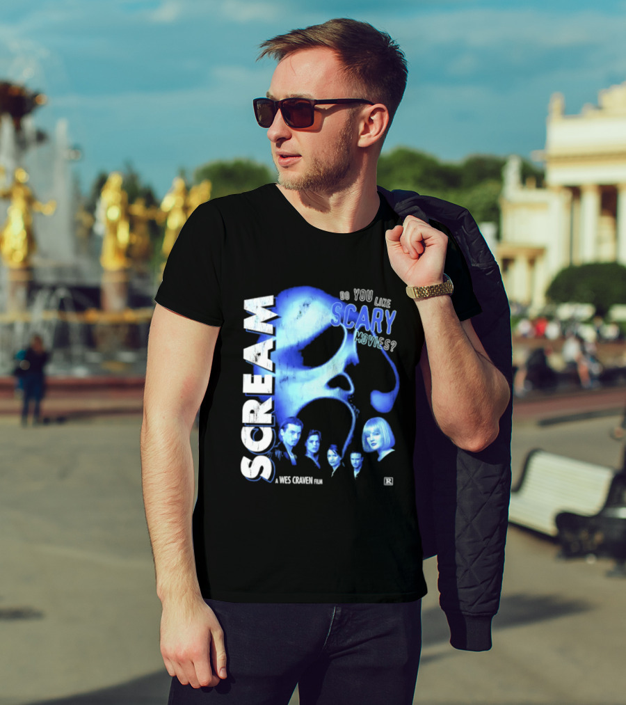 Scream Do You Like Scary Movies A Wes Craven Film Retro Collage T-Shirt