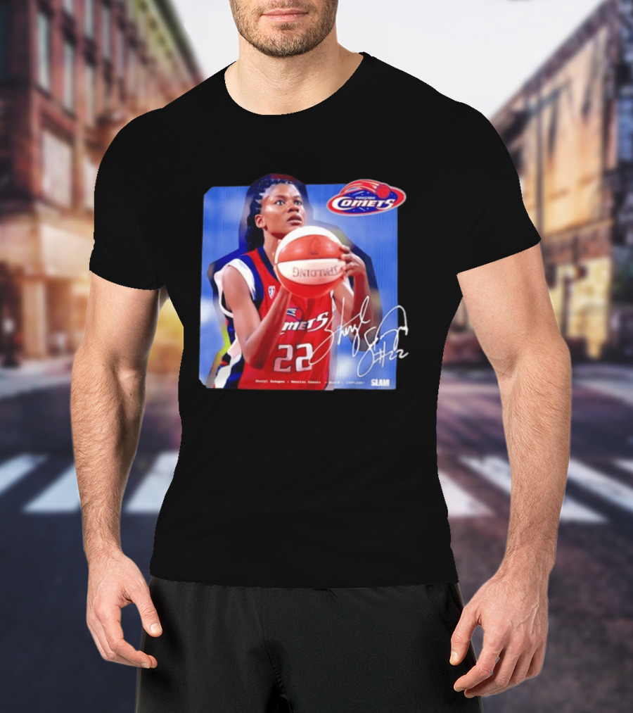 Sheryl Swoopes Houston Comets SLAM WNBA Legends 22 Spalding Basketball T-Shirt
