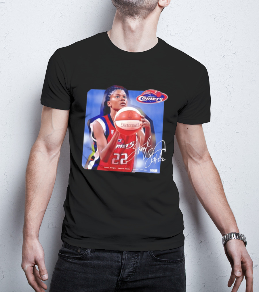 Sheryl Swoopes Houston Comets SLAM WNBA Legends 22 Spalding Basketball T-Shirt