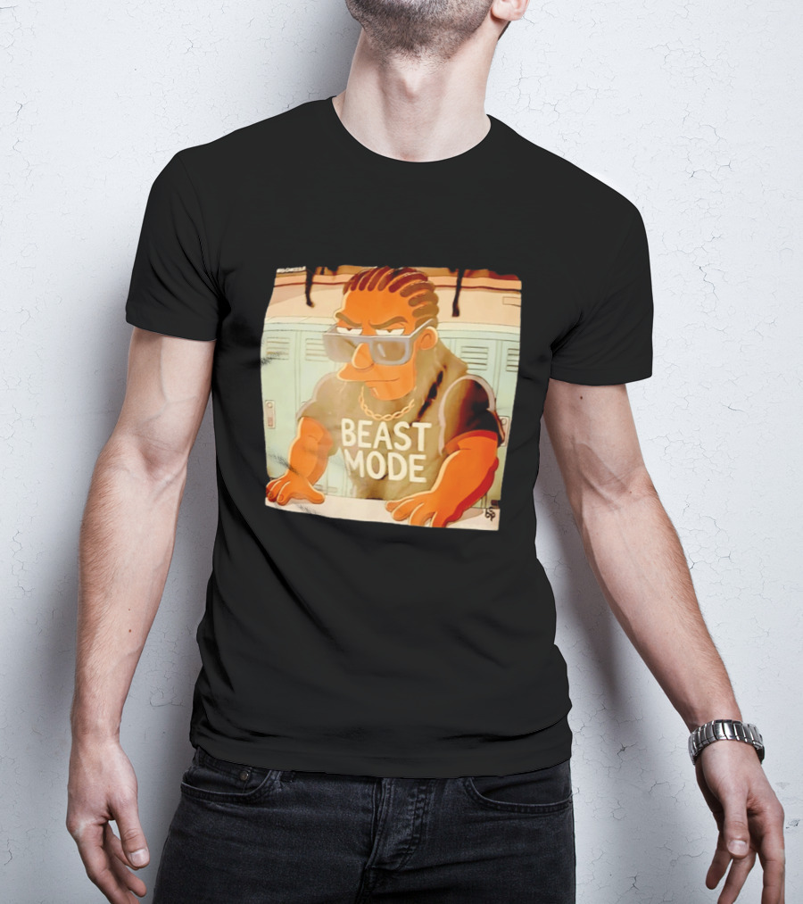Simpson X Big Chrizzle Beast Mode Character In Sunglasses Locker Room Scene T-Shirt