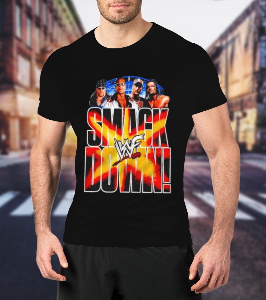 WWF SmackDown The Undertaker The Rock Stone Cold Steve Austin Triple H T-Shirt