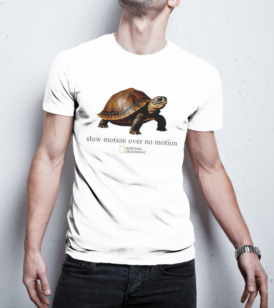 Slow Motion Over No Motion Turtle National Geographic T-Shirt