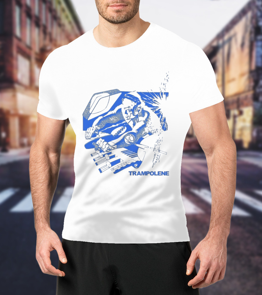 Trampolene DJ Tramps Music Mixing Motorcycle T-Shirt