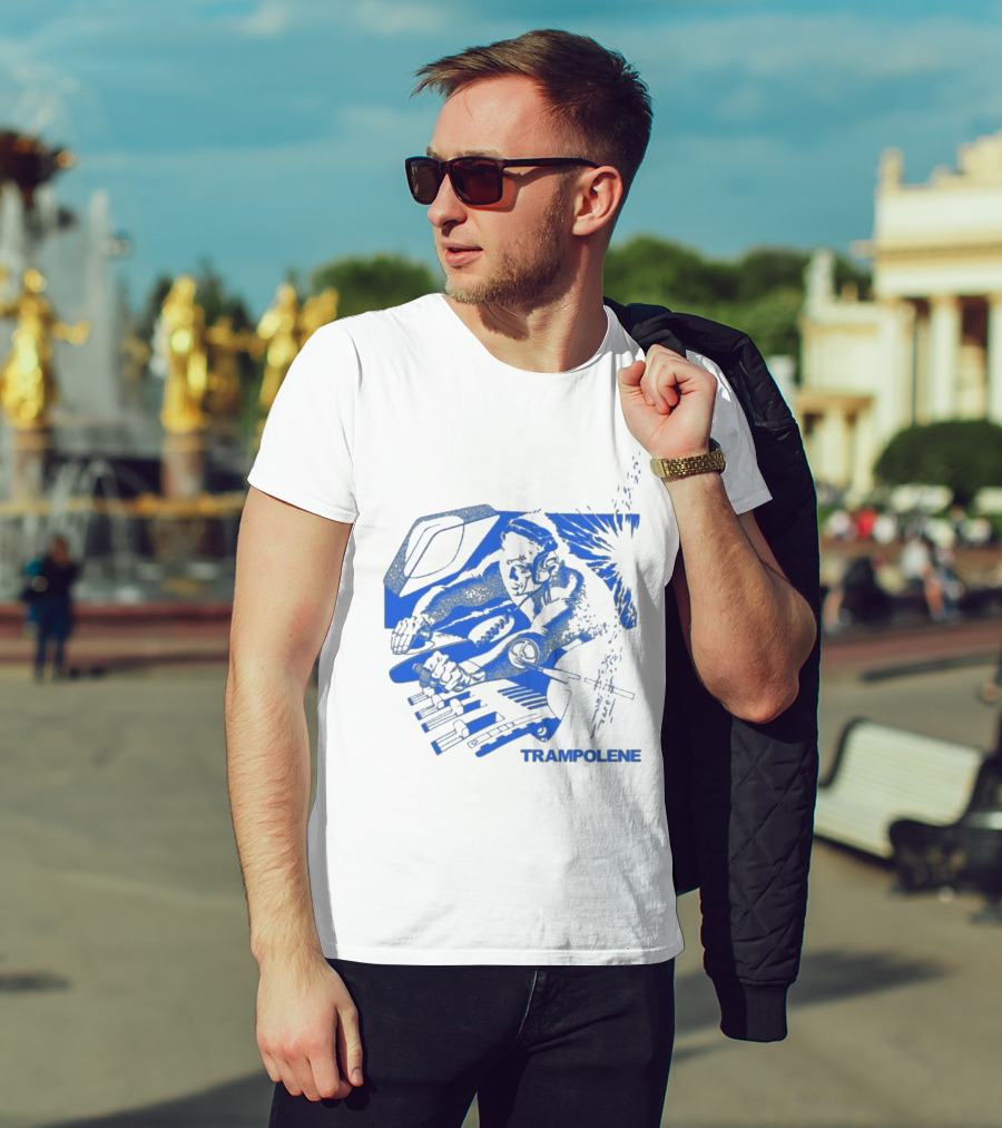 Trampolene DJ Tramps Music Mixing Motorcycle T-Shirt