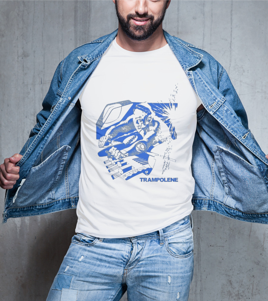 Trampolene DJ Tramps Music Mixing Motorcycle T-Shirt