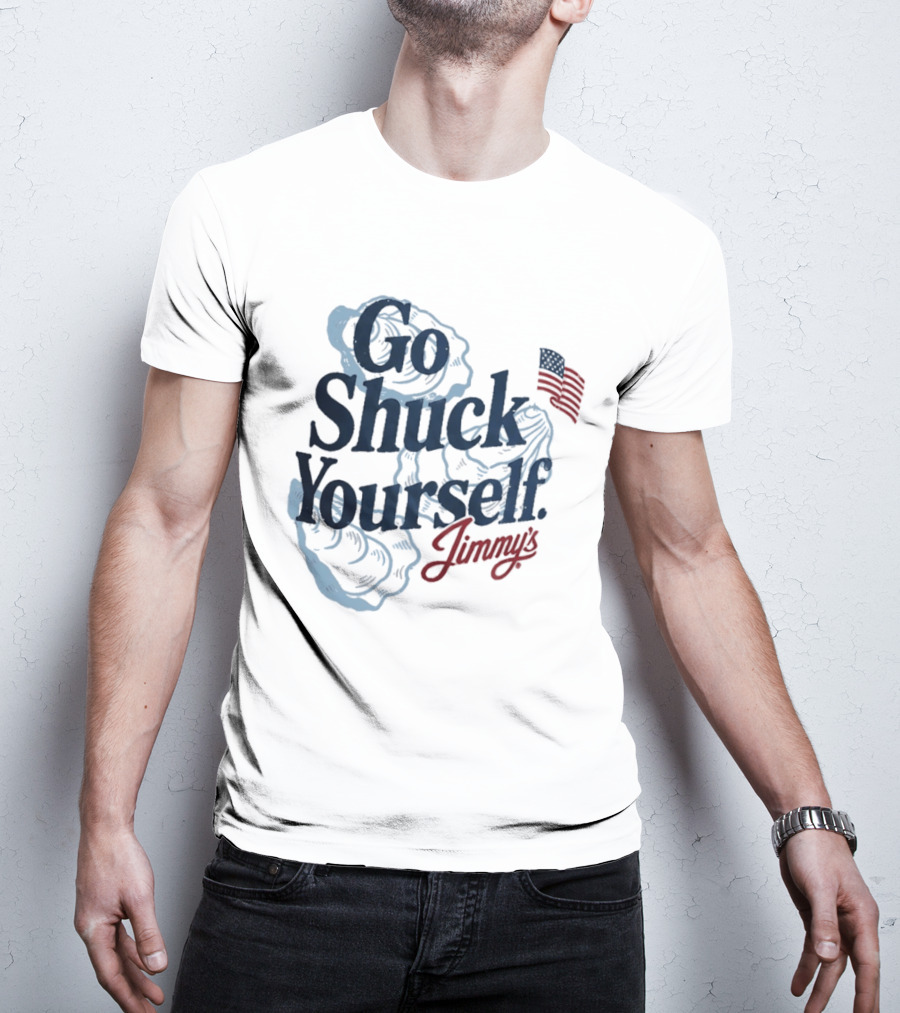 Jimmy's Go Shuck Yourself Oyster American Flag T-Shirt