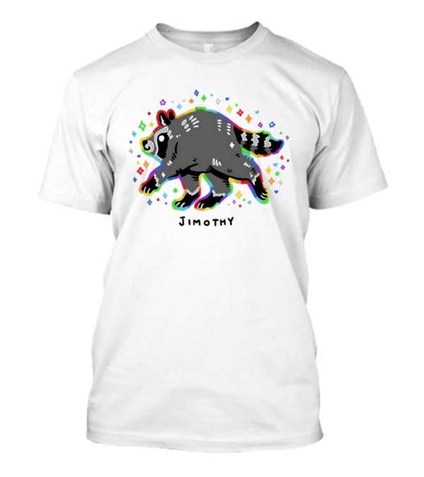 Jimothy Raccoon Trash Panda Colorful Rainbow T-Shirt