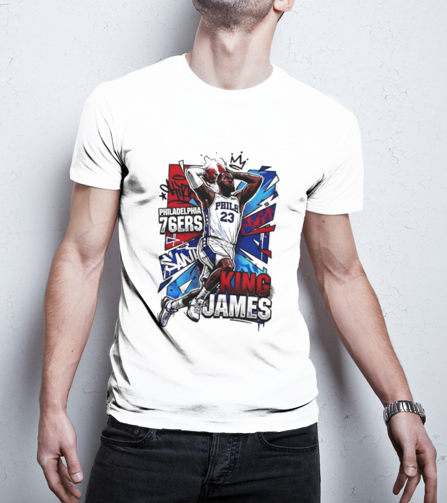 Philadelphia 76ers King James LeBron 2026 NBA Basketball T-Shirt