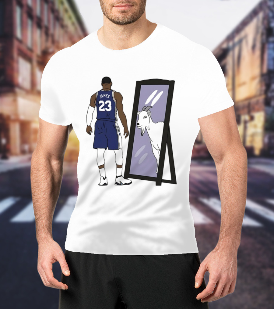 LeBron James Mirror 23 GOAT Reflection Philadelphia 76ers T-Shirt