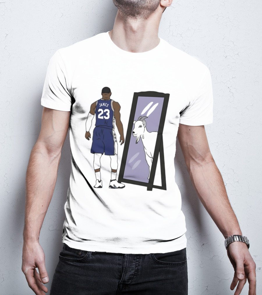 LeBron James Mirror 23 GOAT Reflection Philadelphia 76ers T-Shirt