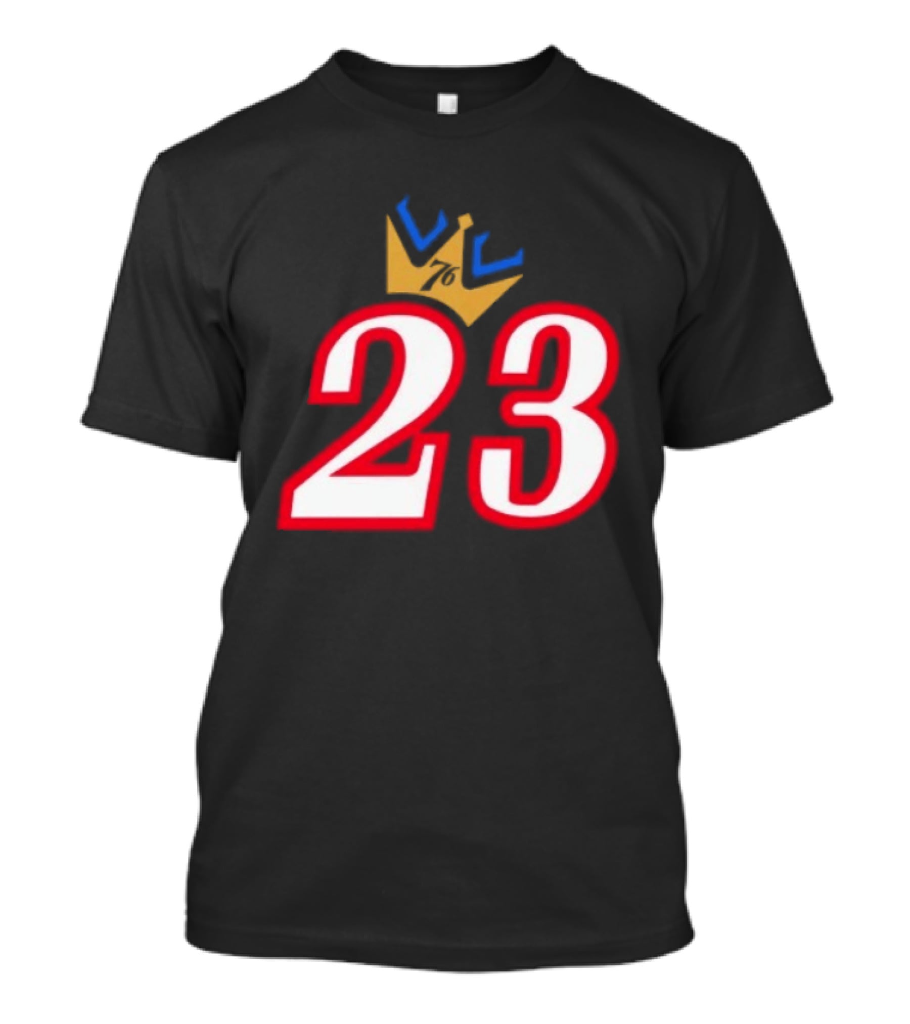 LeBron James 23 King Crown Philadelphia 76ers T-Shirt