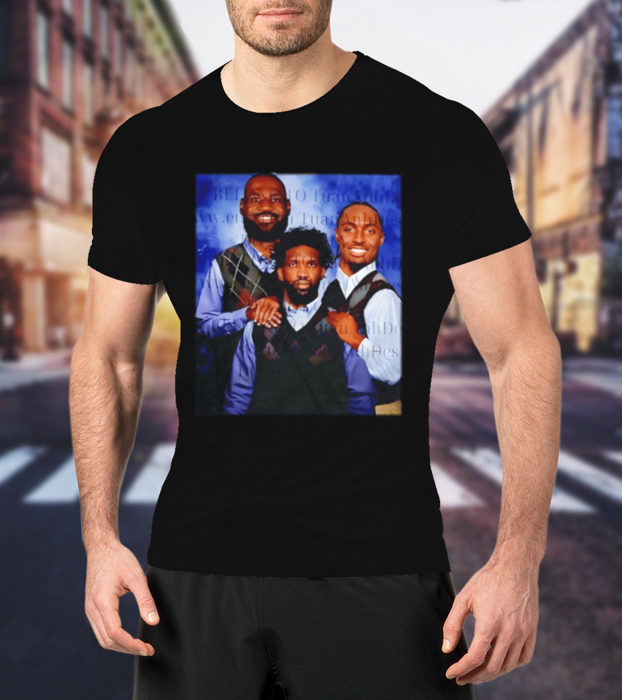LeBron James Tyrese Maxey Joel Embiid Step Brothers Philadelphia Basketball T-Shirt