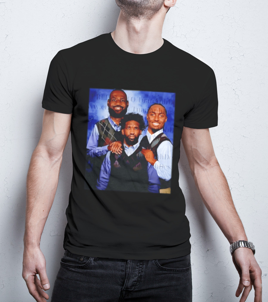 LeBron James Tyrese Maxey Joel Embiid Step Brothers Philadelphia Basketball T-Shirt