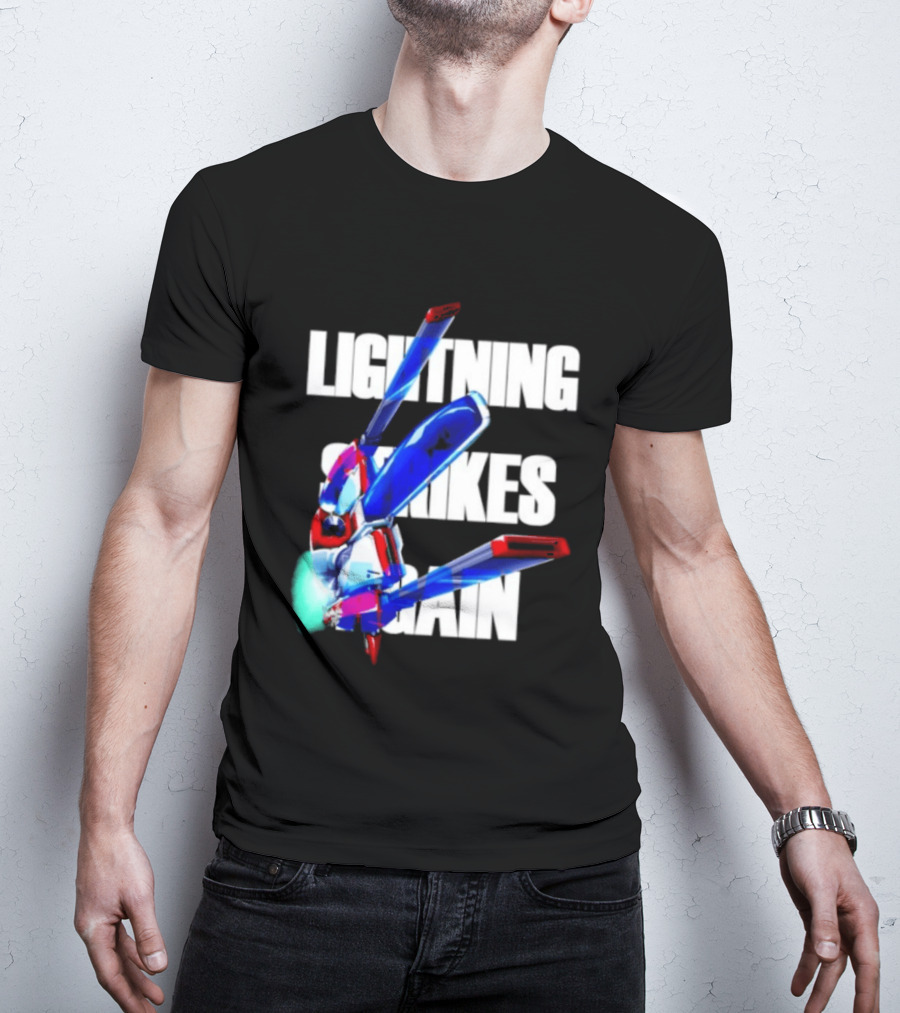 Lightning Strikes Again Gundam Mecha Robot T-Shirt