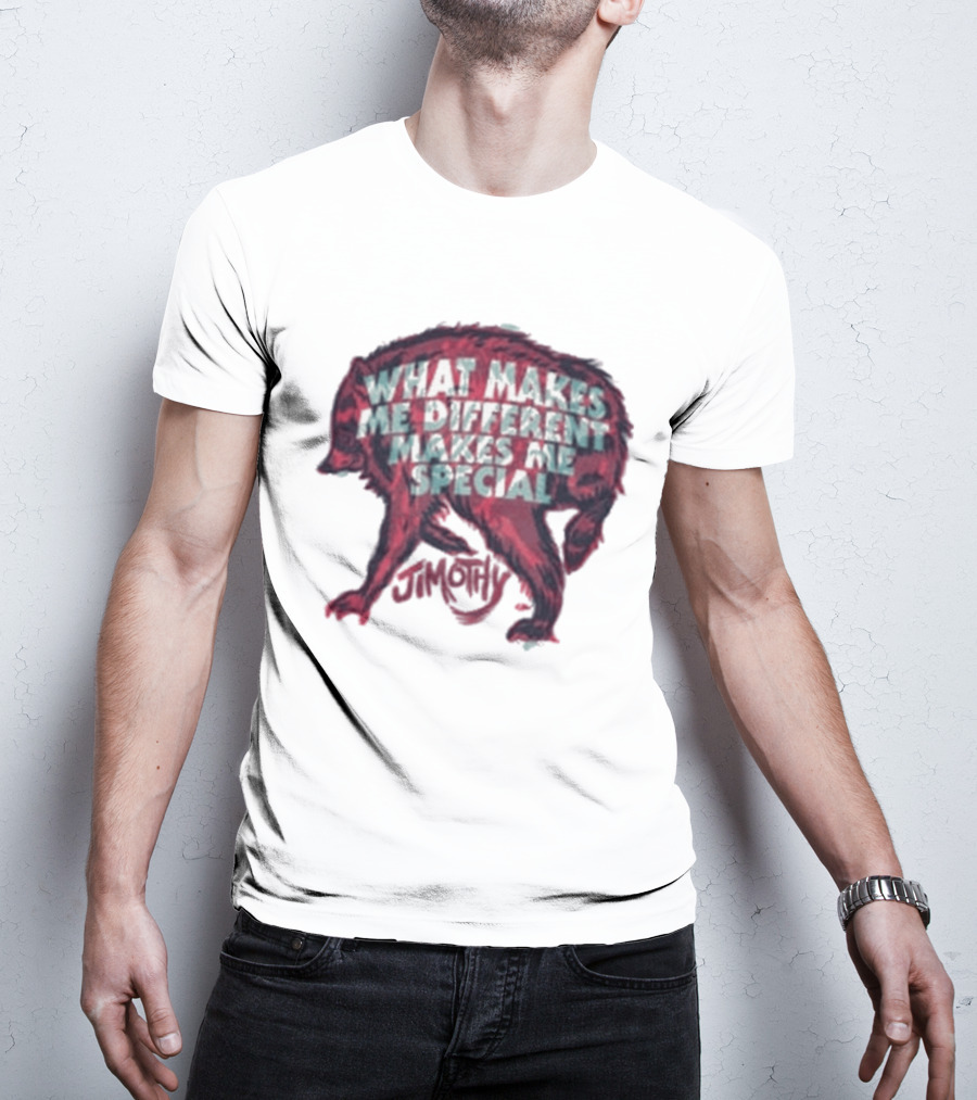 Jimothy What Makes Me Different Makes Me Special Wolf T-Shirt