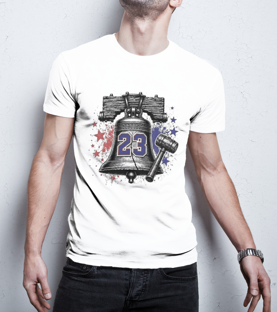 Lebron James 23 Liberty Bell Philadelphia 76ers Fan T-Shirt