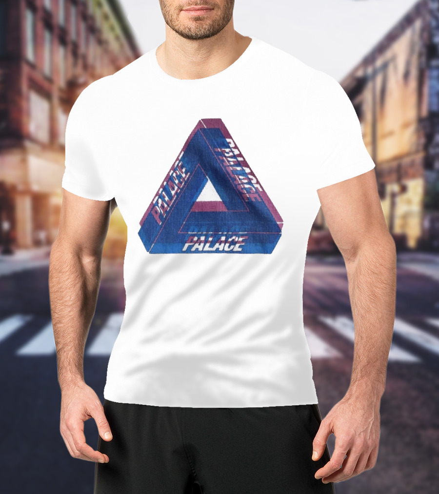 Palace Blur Tri Ferg Optical Illusion Triangles T-Shirt