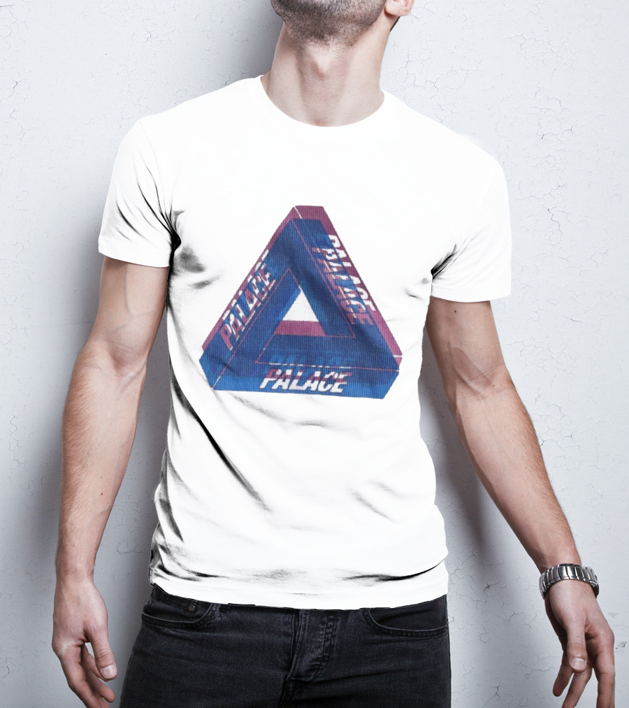 Palace Blur Tri Ferg Optical Illusion Triangles T-Shirt