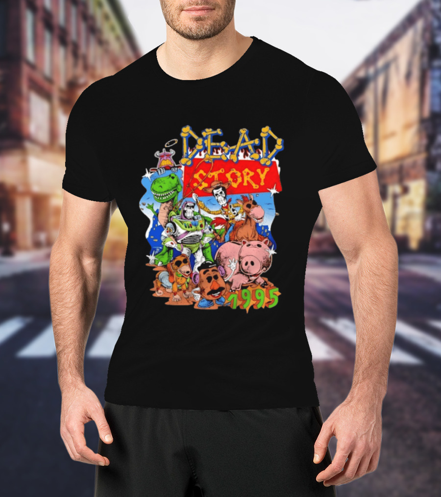 Dead Story Toy Story 1995 Woody Buzz Lightyear Rex Hamm Potato Head Slinky Dog T-Shirt