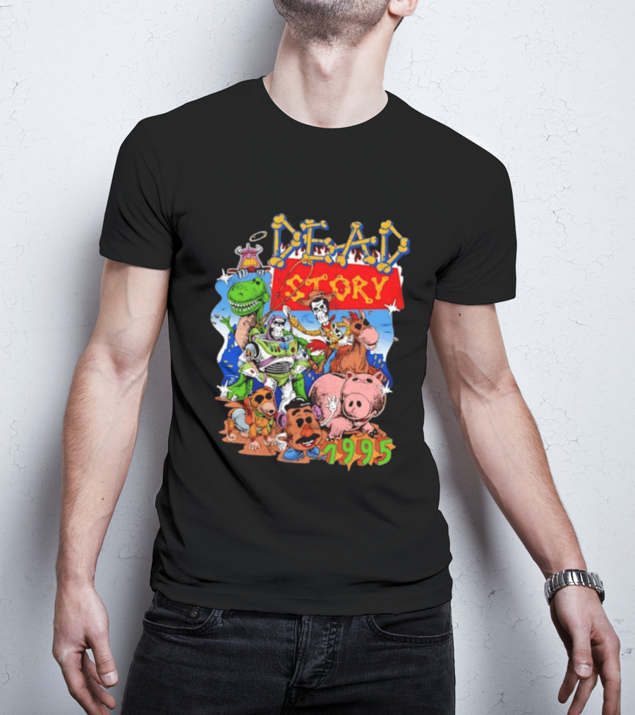 Dead Story Toy Story 1995 Woody Buzz Lightyear Rex Hamm Potato Head Slinky Dog T-Shirt