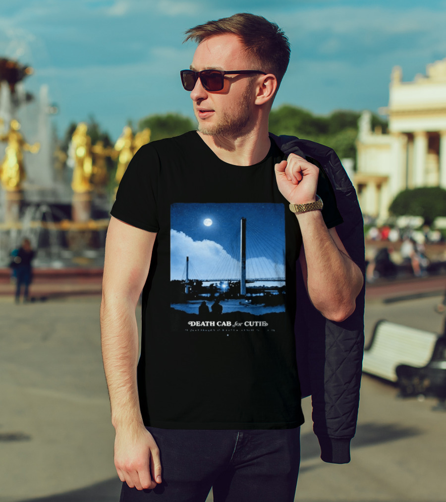 Death Cab For Cutie Council Bluffs IA 2026 Bridge Moonlit T-Shirt