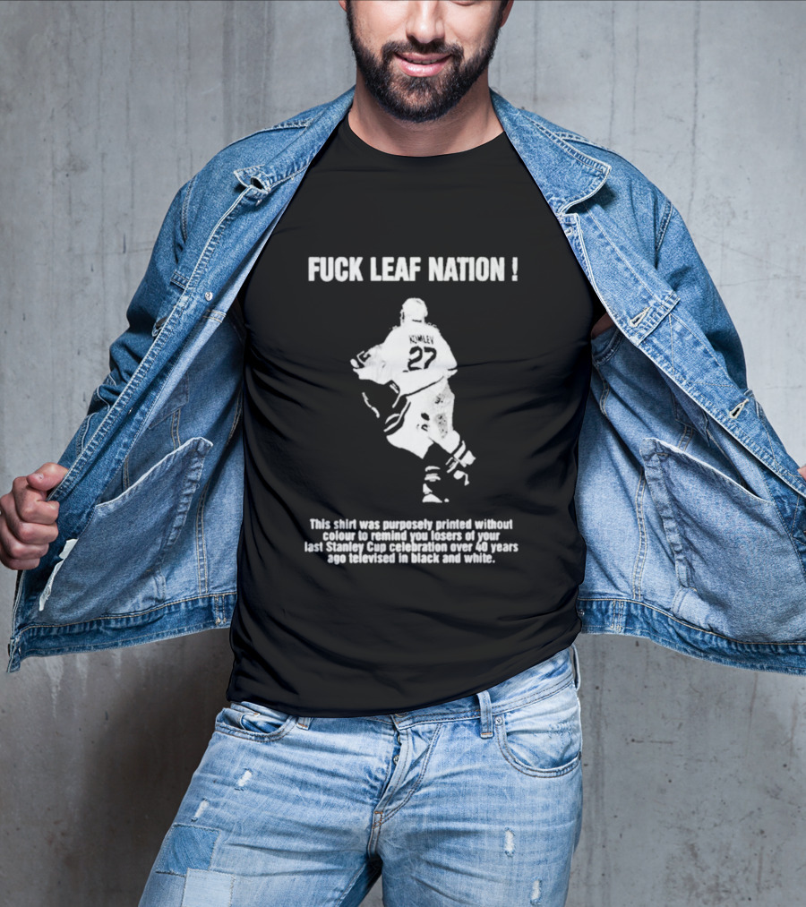 Fuck Leaf Nation Komley 27 Vintage Hockey Fan T-Shirt