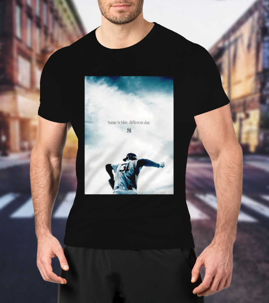 Same Schlitt Different Day Yankees Pitcher 31 T-Shirt