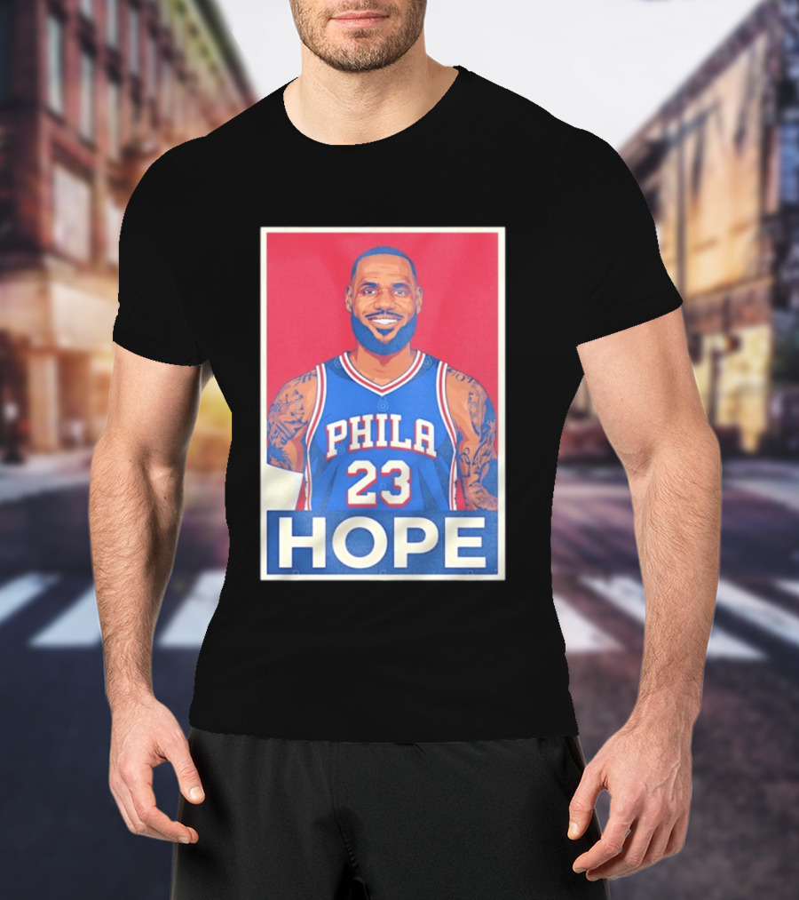 LeBron James 23 Phila Hope Basketball Jersey T-Shirt